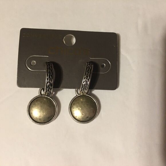 Chico's Gold and Silver Statement Earrings - Picture 1 of 3